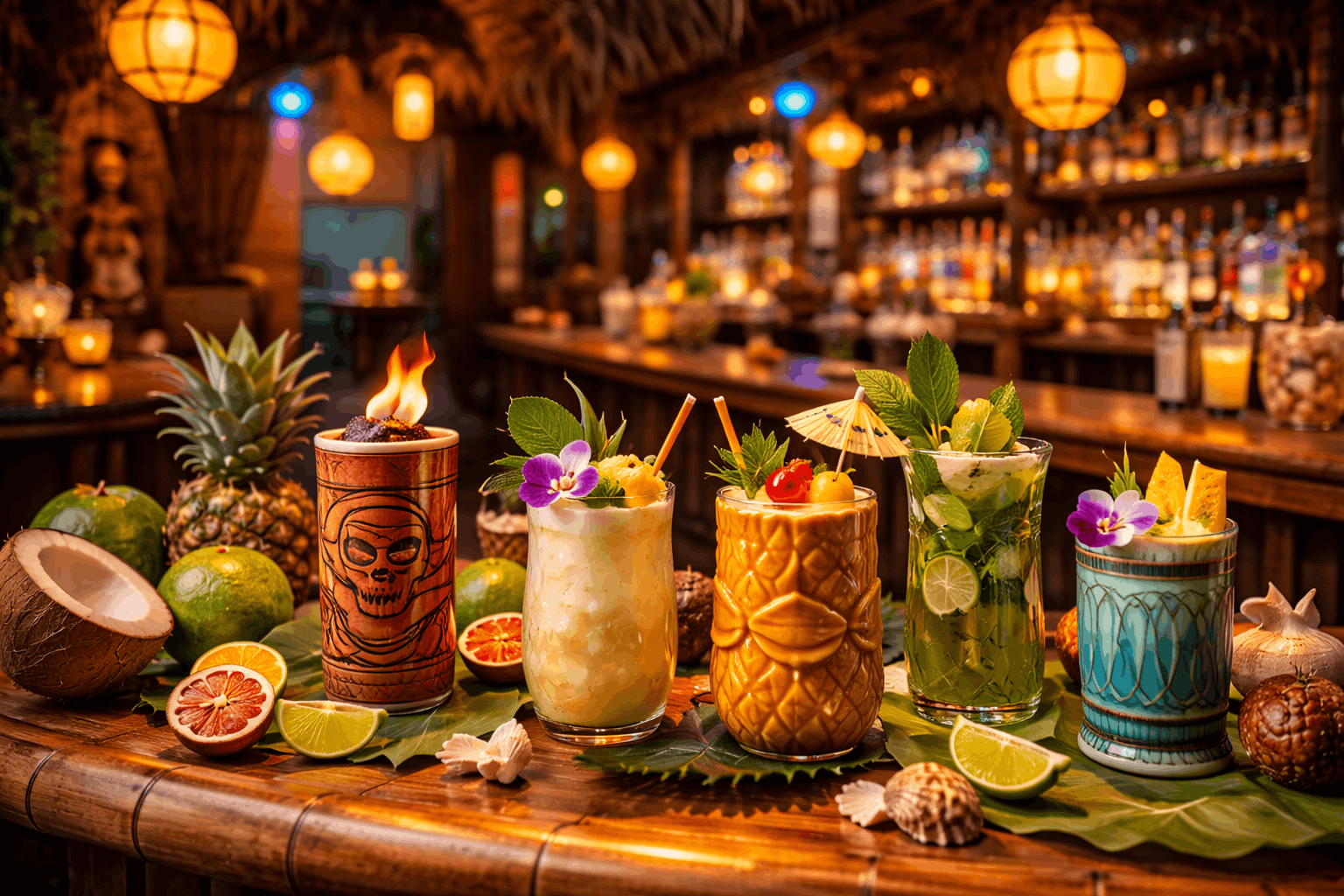 Ship wrecked themed tiki bar